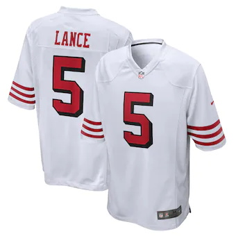 mens nike trey lance white san francisco 49ers alternate ga